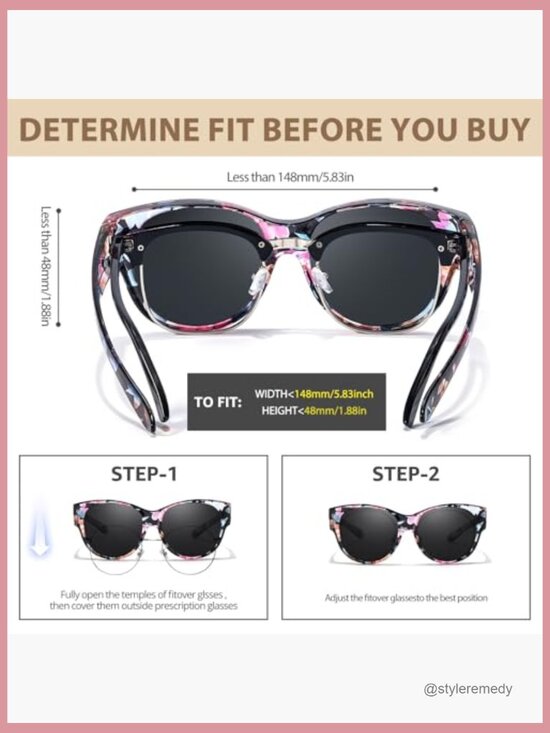 Polarized Fit Over Glasses Sunglasses, UV400 Protection, Plastic Frame main image 5